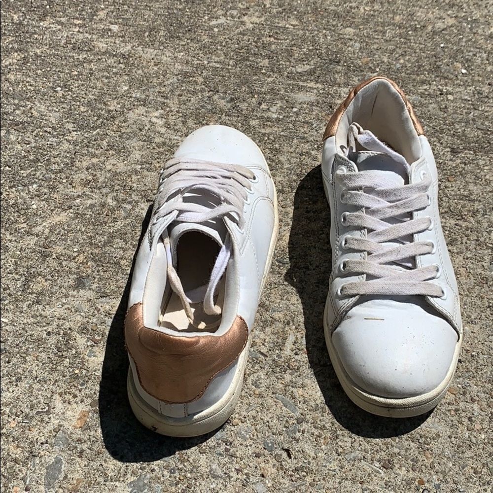 White slip on sneakers